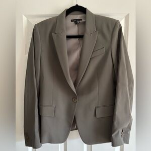 NWOT THEORY. Dark olive green blazer with single button tailoring. Size 10